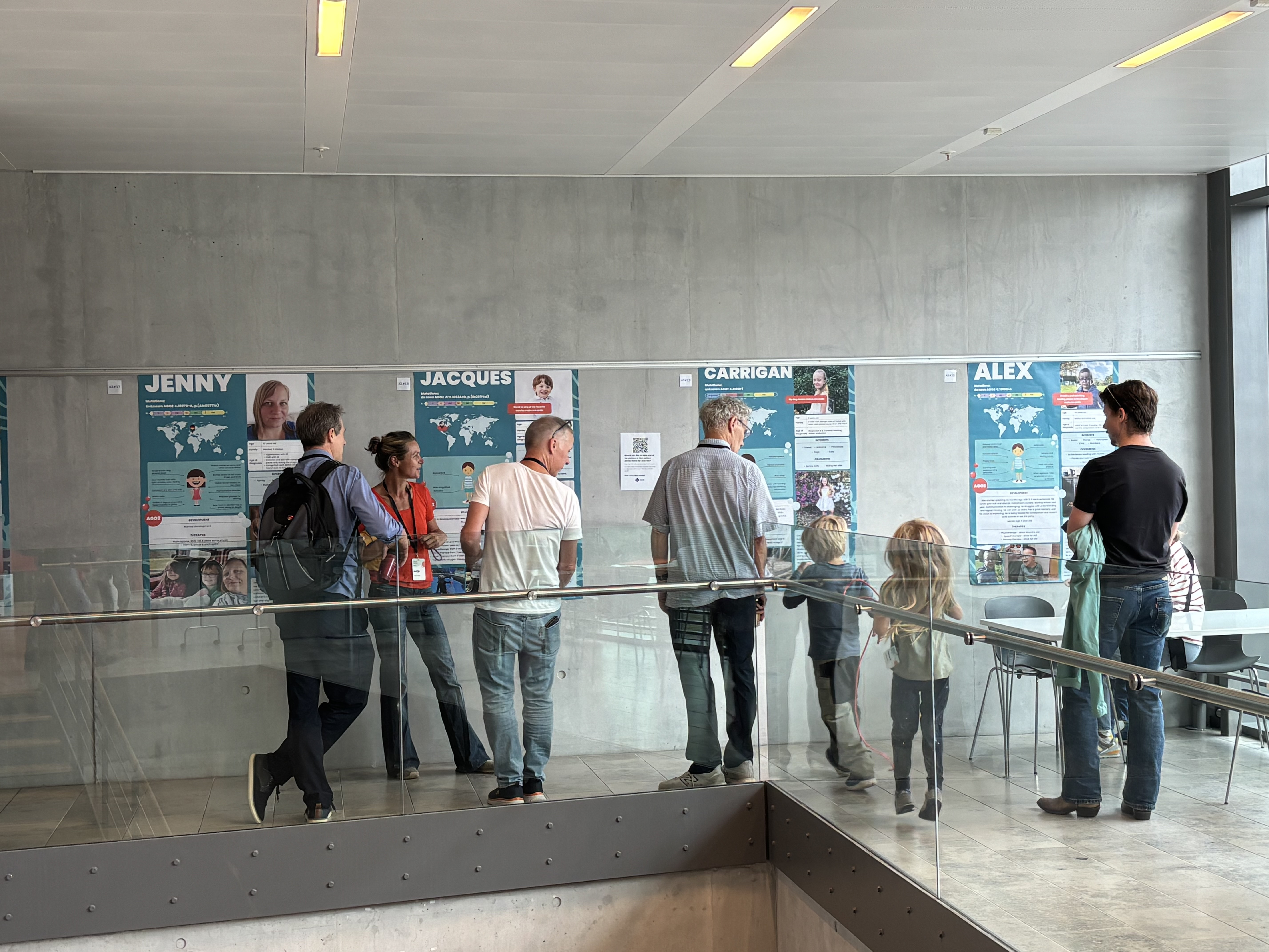 Victor Ambros at the 2nd Argonaute Syndromes Conference in Copenhagen (in front of the poster of patient Carrigan)