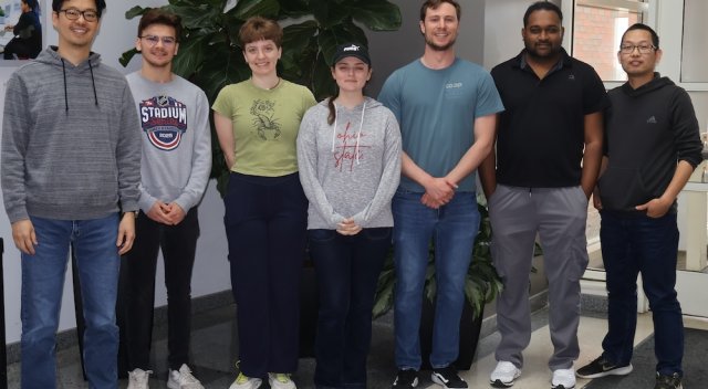 Nakanishi lab. Prof. Nakanishi (left), Andrew Savidge (third from right)
